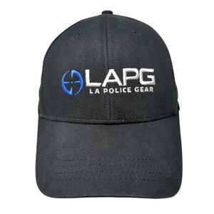 LAPG LA Police Gear Strapback Hat Black One Size Solid Quake City Caps